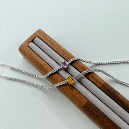 [LUCKY LOVE]0.75 Carat Exquisite Oval Cut Daily Bracelet