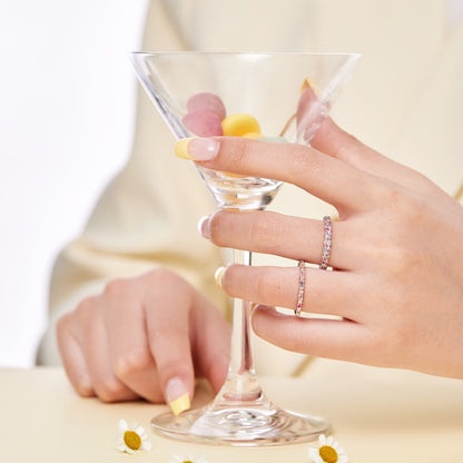 [LUCKY LOVE]Charming Colorful Round Cut Daily Ring