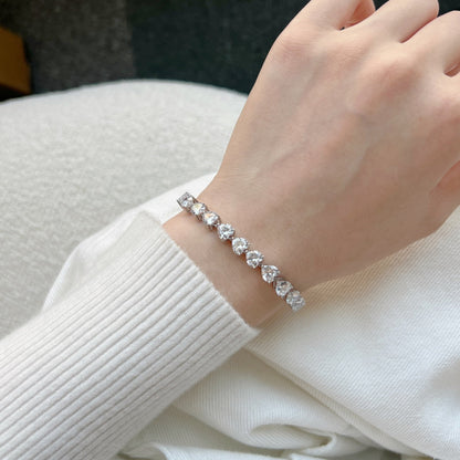 [LUCKY LOVE]0.75 Carat Elegant Romantic Heart Shape Lover Bracelet