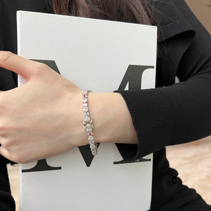 [LUCKY LOVE]Dazzling Radiant Multi Cut Daily Bracelet