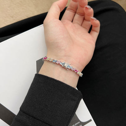 [LUCKY LOVE]Ornate Sparkling Multi Cut Party Bracelet