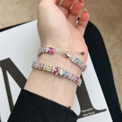[LUCKY LOVE]Delicate Colorful Multi Cut Party Bracelet