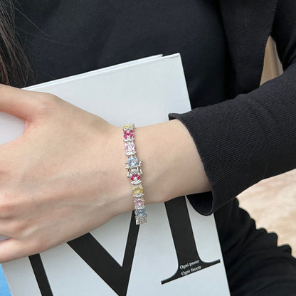 [LUCKY LOVE]Delicate Colorful Multi Cut Party Bracelet