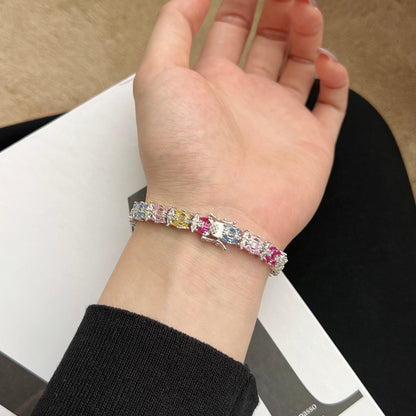 [LUCKY LOVE]Delicate Colorful Multi Cut Party Bracelet