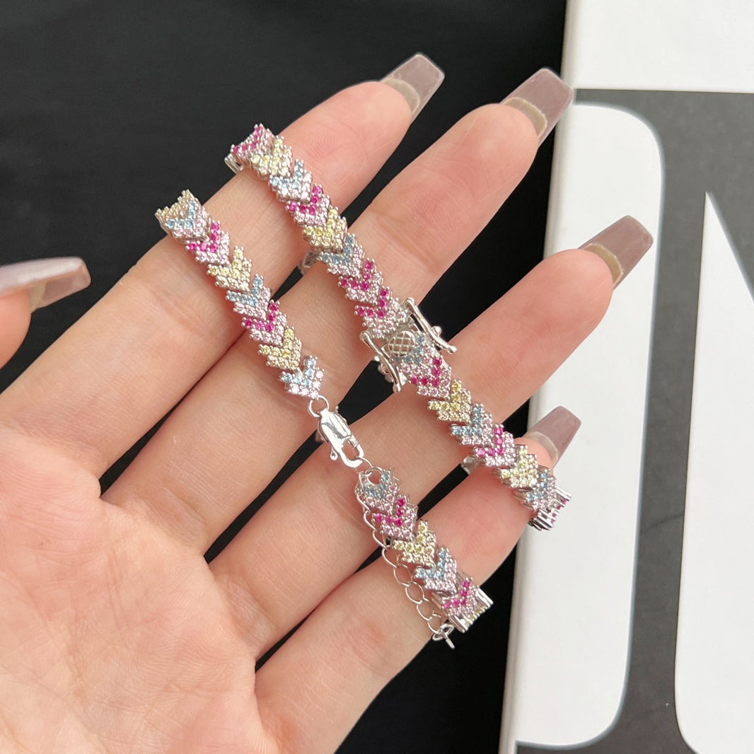 [LUCKY LOVE]Ornate Sparkling Round Cut Party Bracelet
