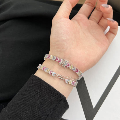 [LUCKY LOVE]Ornate Sparkling Round Cut Party Bracelet