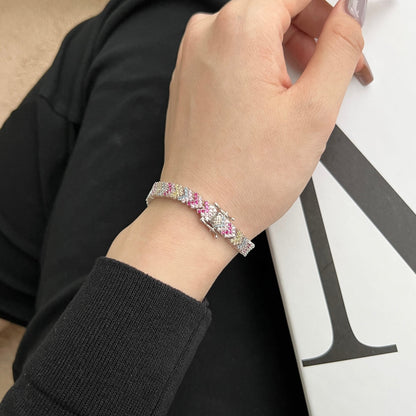 [LUCKY LOVE]Ornate Sparkling Round Cut Party Bracelet