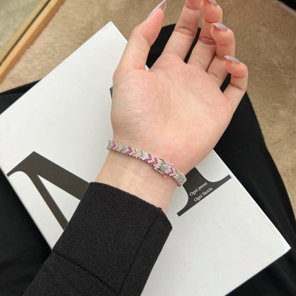 [LUCKY LOVE]Ornate Sparkling Round Cut Party Bracelet