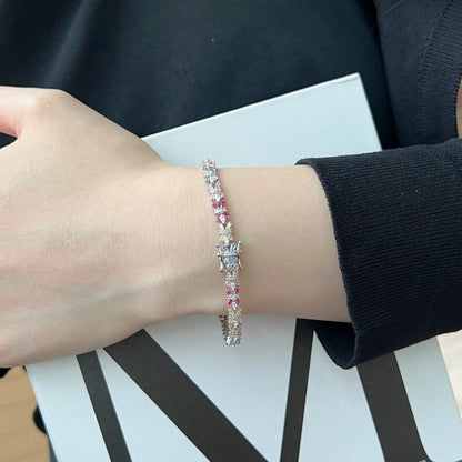 [LUCKY LOVE]Radiant Colorful Emerald Cut Party Bracelet