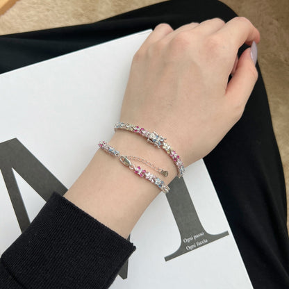 [LUCKY LOVE]Radiant Colorful Emerald Cut Party Bracelet