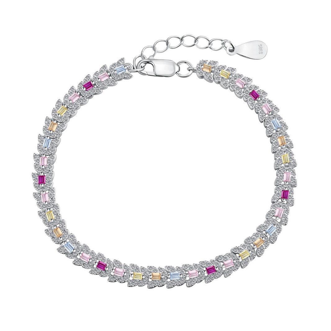 [LUCKY LOVE]Delicate Colorful Multi Cut Daily Bracelet