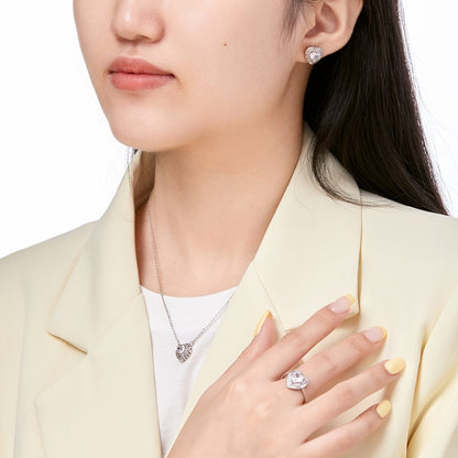 [LUCKY LOVE]Delicate Ebullient Heart Shape Wedding Ring