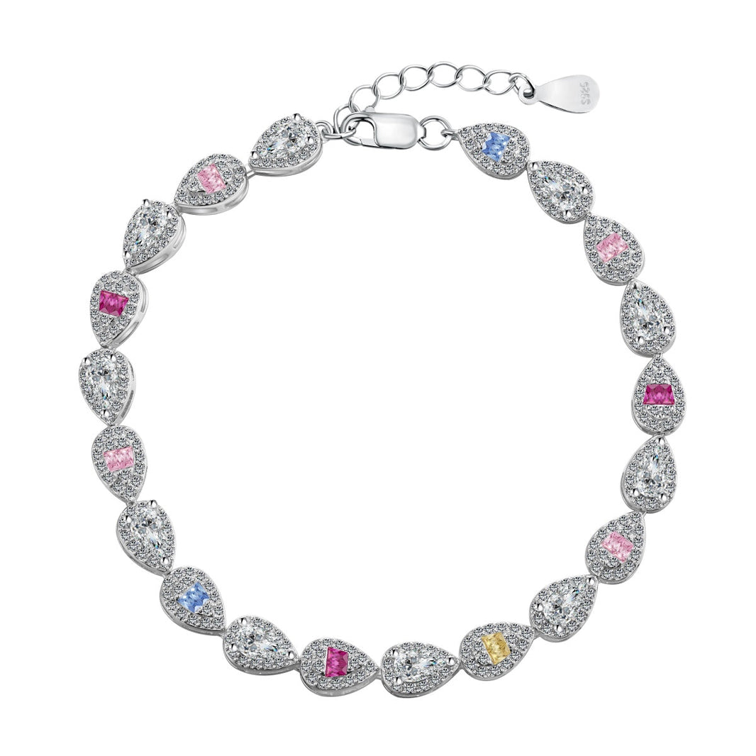 [LUCKY LOVE]0.25 Carat Radiant Water Drop Shape Daily Bracelet