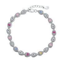 [LUCKY LOVE]0.25 Carat Radiant Water Drop Shape Daily Bracelet
