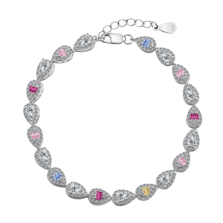 [LUCKY LOVE]0.25 Carat Radiant Water Drop Shape Daily Bracelet