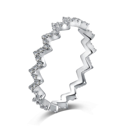 [LUCKY LOVE]Delicate Enchanting Wave Shape Daily Ring