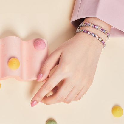[LUCKY LOVE]Ornate Sparkling Round Cut Party Bracelet