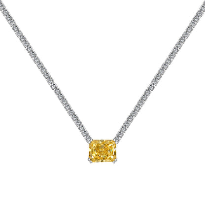 [LUCKY LOVE]4.0 Carat Elegant Radiant Cut Necklace