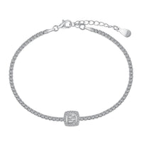 [LUCKY LOVE]Luxurious Dazzling Square Shape Banquet Bracelet