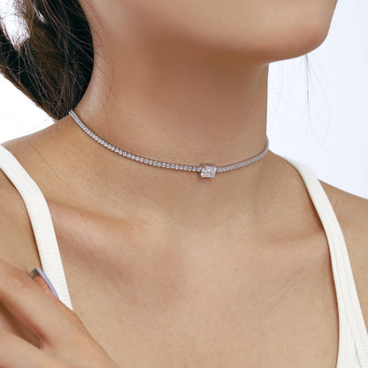 [LUCKY LOVE]2.0 carat Ornate Emerald Cut Necklace