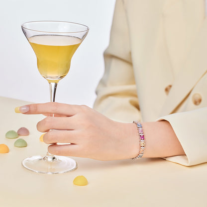 [LUCKY LOVE]Delicate Colorful Multi Cut Party Bracelet