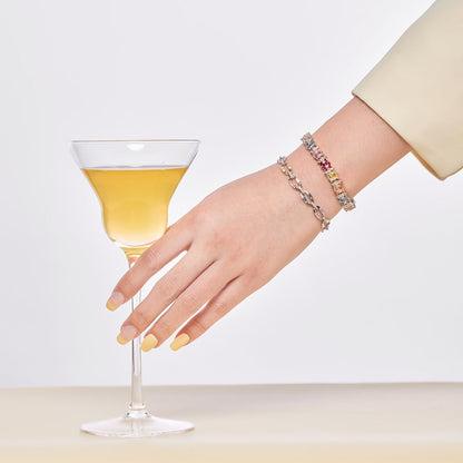 [LUCKY LOVE]Delicate Colorful Multi Cut Party Bracelet