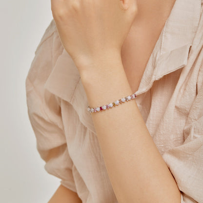 [LUCKY LOVE]Radiant Colorful Round Shape Daily Bracelet