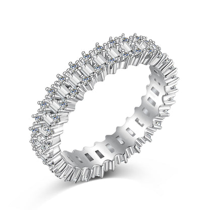 [LUCKY LOVE]Splashy Ornate Emerald Cut Cocktail Ring