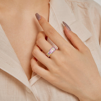 [LUCKY LOVE]Dazzling Colorful Radiant Cut Party Ring