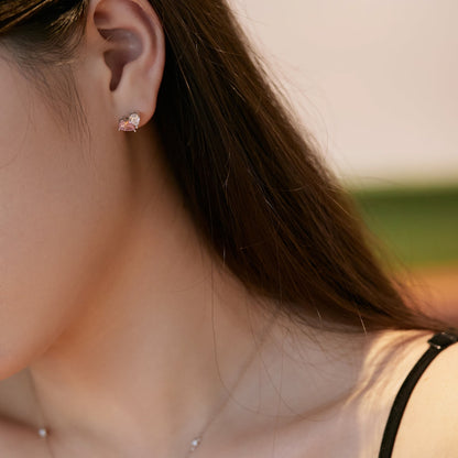 [LUCKY LOVE]Dazzling Elegant Heart Cut Lover Earrings