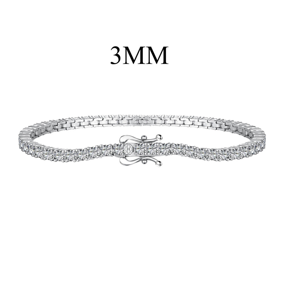 [LUCKY LOVE]Dainty Charming Round Cut Tennis Bracelet