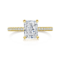 [LUCKY LOVE]2.0 Carat Dazzling Sparkling Radiant Cut Party Ring