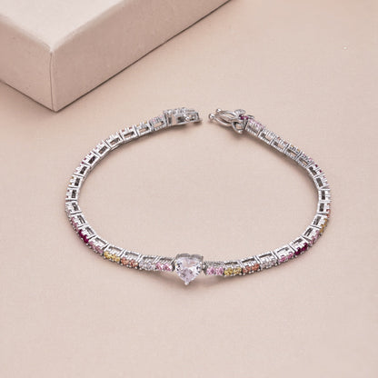 [LUCKY LOVE]Delicate Romantic Heart Shape Lover Bracelet