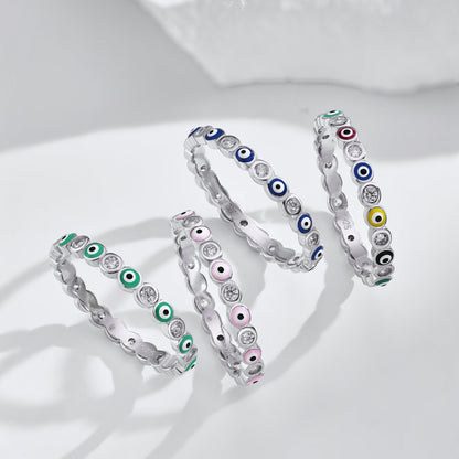 [LUCKY LOVE]Sparkling Vibrant Round Shape Daily Ring