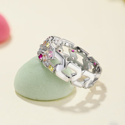 [LUCKY LOVE]Sparkling Vibrant Emerald Cut Daily Ring