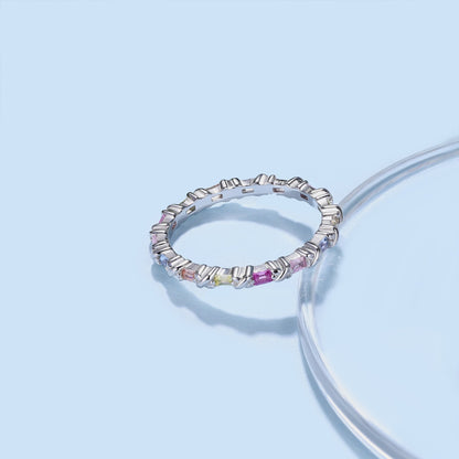 [LUCKY LOVE]Charming Colorful Round Cut Daily Ring