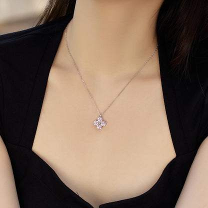 [LUCKY LOVE]Four-Leaf Clover And Eight-Pointed Star Necklace