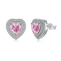 [LUCKY LOVE]Dazzling Heart Shape Lover Earrings