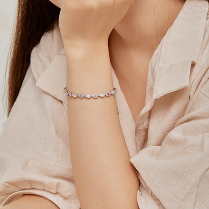 [LUCKY LOVE]0.25 Carat Radiant Water Drop Shape Daily Bracelet