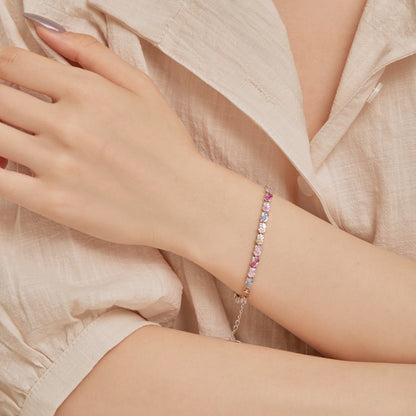 [LUCKY LOVE]Ornate Colorful Flower Shape Party Bracelet