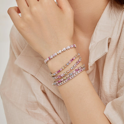 [LUCKY LOVE]Ornate Colorful Flower Shape Party Bracelet