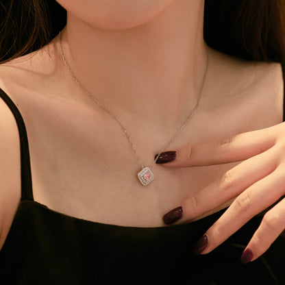 [LUCKY LOVE]Sparkling Asscher Cut Necklace