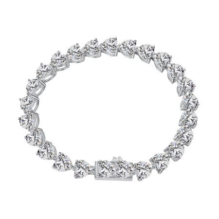 [LUCKY LOVE]0.75 Carat Elegant Romantic Heart Shape Lover Bracelet