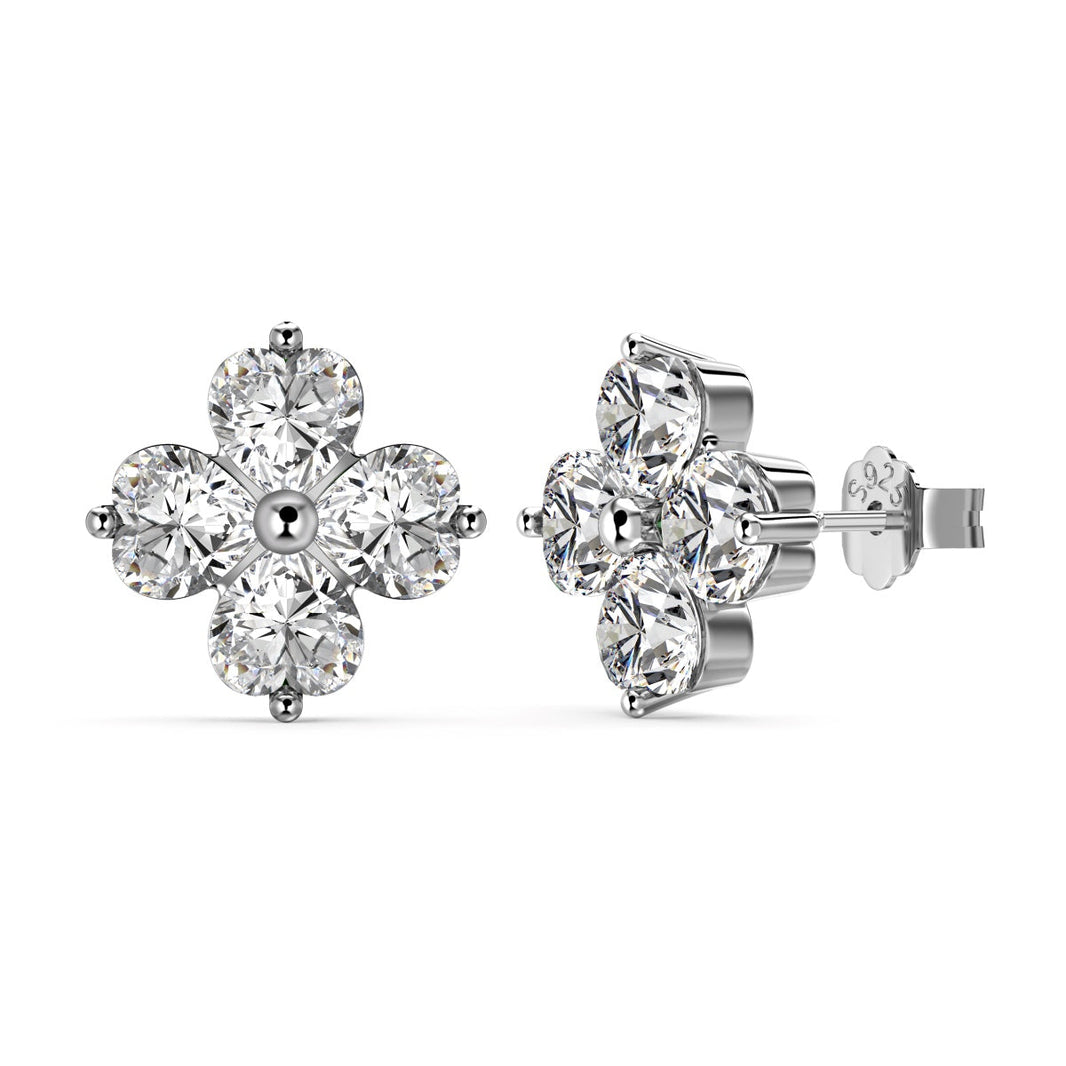 [LUCKY LOVE]Four-Leaf Clover Ball Earrings