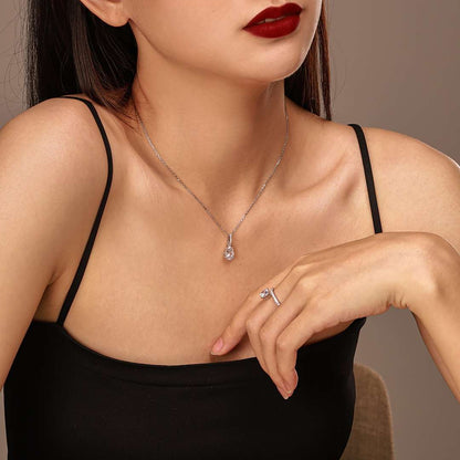 [LUCKY LOVE]Delicate Water Drop Shape Fashion Necklace