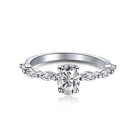 [LUCKY LOVE]0.75 Carat Luxurious Vibrant Elongated Cushion Cut Daily Ring