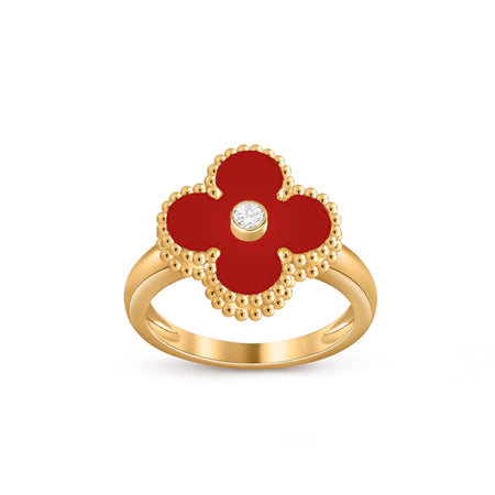 [LUCKY LOVE]CLOVER DIAMOND RING GOLD COLLECTION