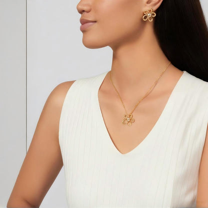 [LUCKY LOVE] FLOWERLACE EARRING 5 DIAMONDS