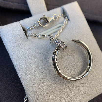 [LUCKY LOVE]JUSTE NECKLACE SILVER DIAMONDS