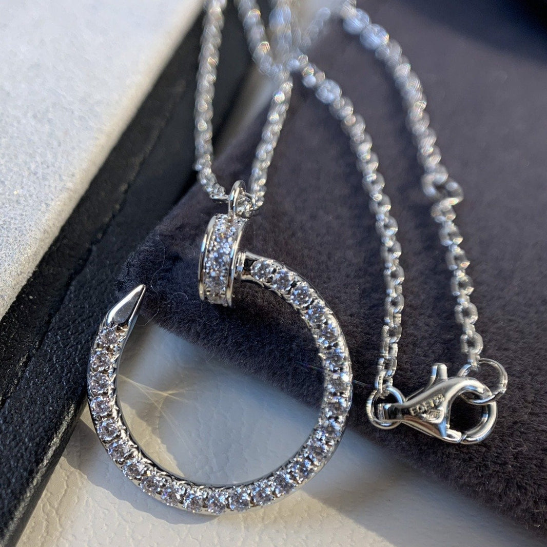 [LUCKY LOVE]JUSTE NECKLACE SILVER DIAMONDS